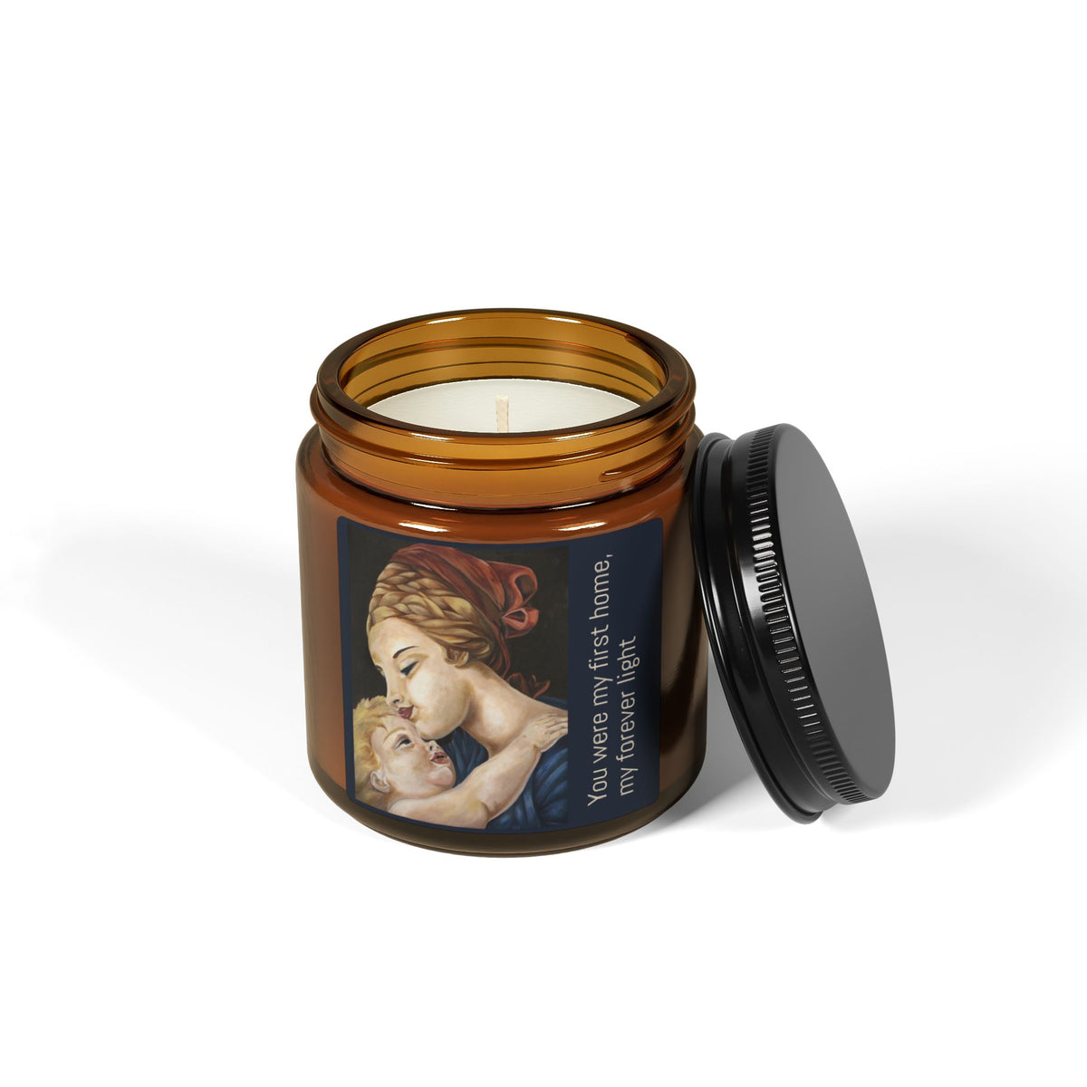 Soy Candle — Madonna and Child Amber Jar